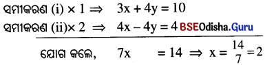 BSE Odisha 10th Class Maths Solutions Algebra Chapter 1 ସରଳ ସହସମୀକରଣ Ex 1(b) -2