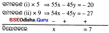 BSE Odisha 10th Class Maths Solutions Algebra Chapter 1 ସରଳ ସହସମୀକରଣ Ex 1(c) -8
