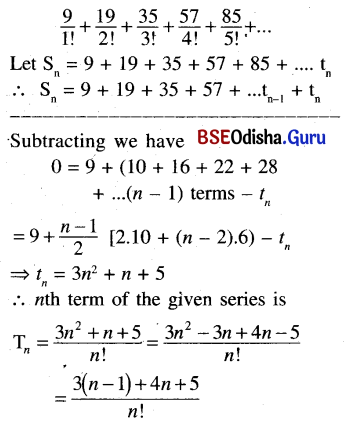 CHSE Odisha Class 11 Math Solutions Chapter 10 Sequences And Series Ex 10(b) 9