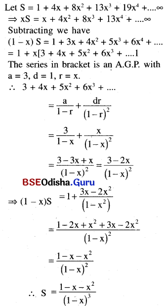 CHSE Odisha Class 11 Math Solutions Chapter 10 Sequences and Series Ex 10(a) 10