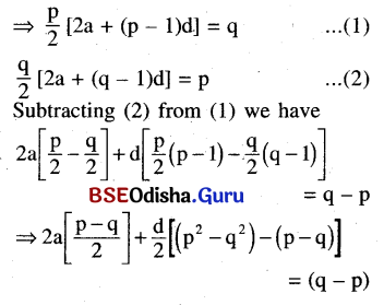 CHSE Odisha Class 11 Math Solutions Chapter 10 Sequences and Series Ex 10(a)