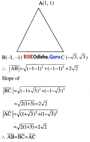 CHSE Odisha Class 11 Math Solutions Chapter 11 Straight Lines Ex 11(a) 7