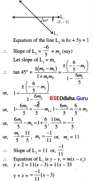 CHSE Odisha Class 11 Math Solutions Chapter 11 Straight Lines Ex 11(b) 22