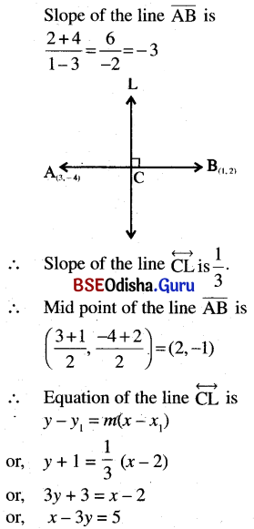 CHSE Odisha Class 11 Math Solutions Chapter 11 Straight Lines Ex 11(b) 4