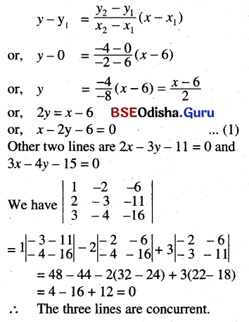 CHSE Odisha Class 11 Math Solutions Chapter 11 Straight Lines Ex 11(b) 50