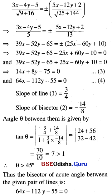 CHSE Odisha Class 11 Math Solutions Chapter 11 Straight Lines Ex 11(b) 52