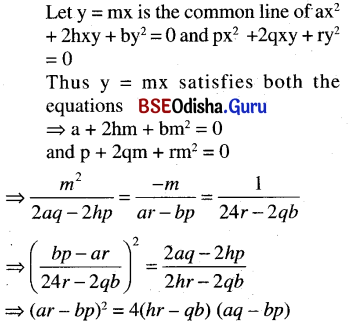 CHSE Odisha Class 11 Math Solutions Chapter 11 Straight Lines Ex 11(b) 63