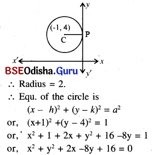 CHSE Odisha Class 11 Math Solutions Chapter 12 Conic Sections Ex 12(a) 2