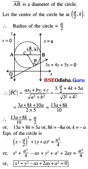 CHSE Odisha Class 11 Math Solutions Chapter 12 Conic Sections Ex 12(a) 34