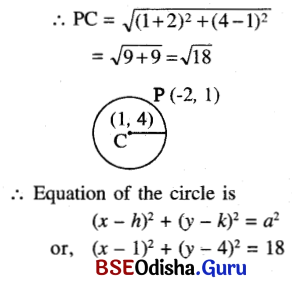 CHSE Odisha Class 11 Math Solutions Chapter 12 Conic Sections Ex 12(a)