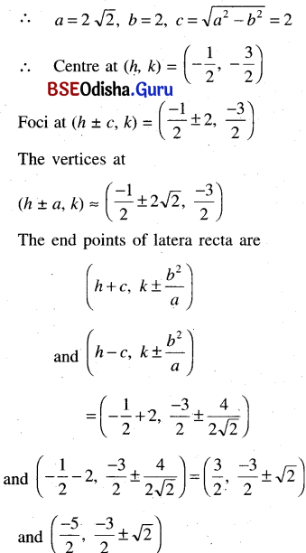 CHSE Odisha Class 11 Math Solutions Chapter 12 Conic Sections Ex 12(b) 26