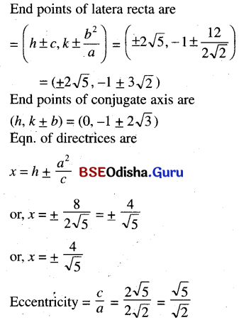 CHSE Odisha Class 11 Math Solutions Chapter 12 Conic Sections Ex 12(b) 29