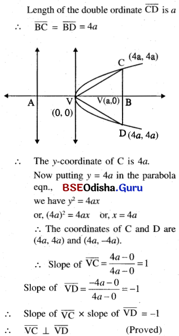 CHSE Odisha Class 11 Math Solutions Chapter 12 Conic Sections Ex 12(b) 33