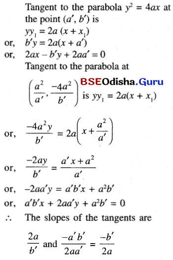 CHSE Odisha Class 11 Math Solutions Chapter 12 Conic Sections Ex 12(b) 39