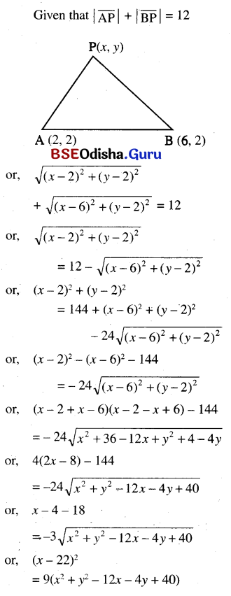 CHSE Odisha Class 11 Math Solutions Chapter 12 Conic Sections Ex 12(b) 45