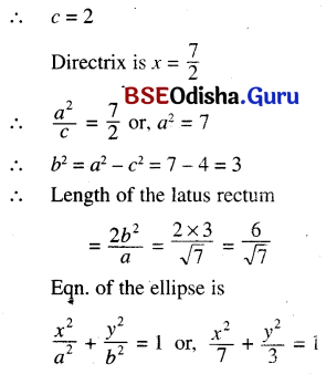 CHSE Odisha Class 11 Math Solutions Chapter 12 Conic Sections Ex 12(b) 46