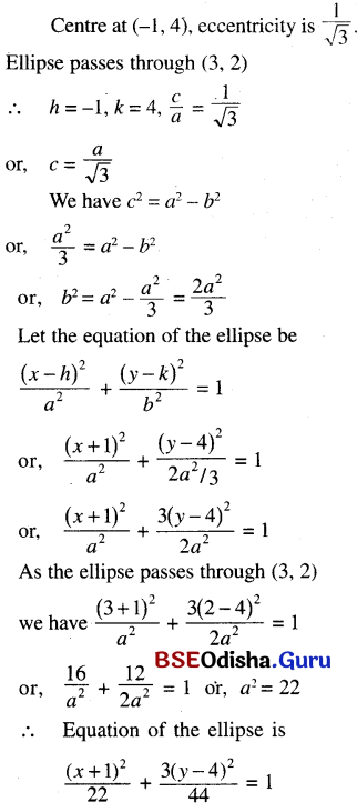 CHSE Odisha Class 11 Math Solutions Chapter 12 Conic Sections Ex 12(b) 47