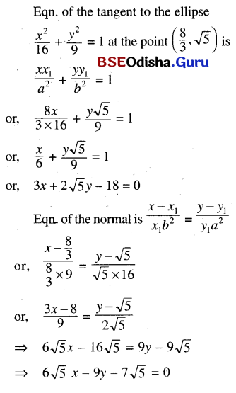 CHSE Odisha Class 11 Math Solutions Chapter 12 Conic Sections Ex 12(b) 48