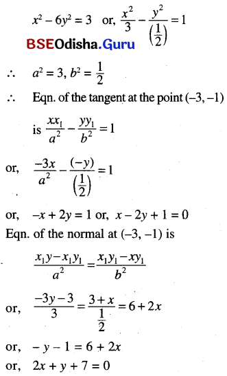 CHSE Odisha Class 11 Math Solutions Chapter 12 Conic Sections Ex 12(b) 59