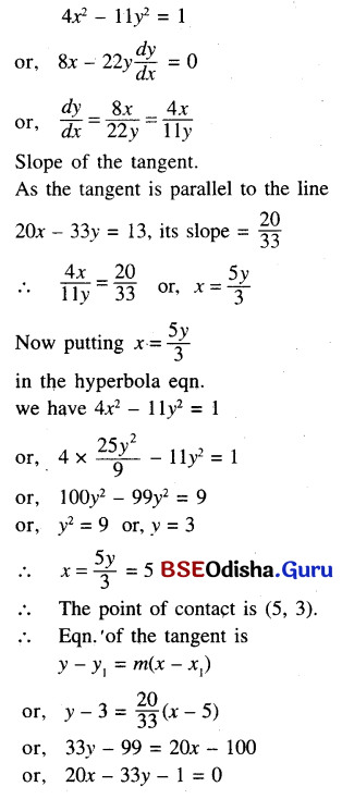 CHSE Odisha Class 11 Math Solutions Chapter 12 Conic Sections Ex 12(b) 60