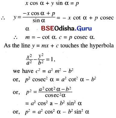 CHSE Odisha Class 11 Math Solutions Chapter 12 Conic Sections Ex 12(b) 62