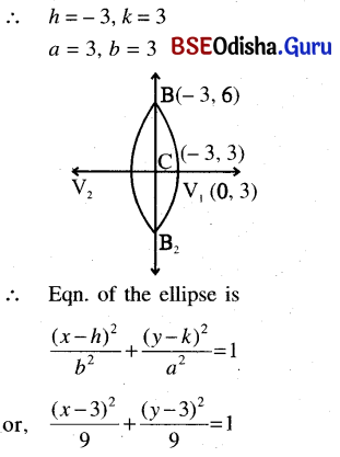CHSE Odisha Class 11 Math Solutions Chapter 12 Conic Sections Ex 12(b) 9