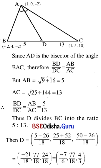 CHSE Odisha Class 11 Math Solutions Chapter 13 Introduction To Three Dimensional Geometry Ex 13 7