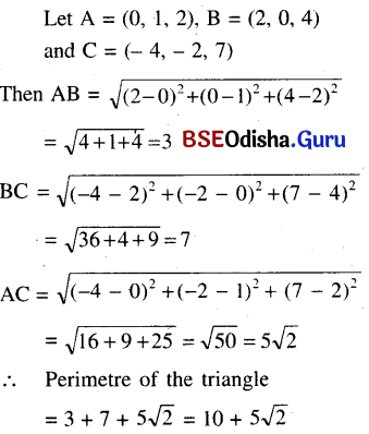 CHSE Odisha Class 11 Math Solutions Chapter 13 Introduction To Three Dimensional Geometry Ex 13
