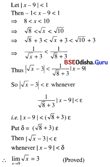 CHSE Odisha Class 11 Math Solutions Chapter 14 Limit and Differentiation Ex 14(b)