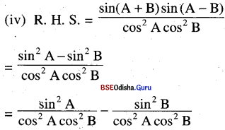 CHSE Odisha Class 11 Math Solutions Chapter 4 Trigonometric Functions Ex 4(b) 1