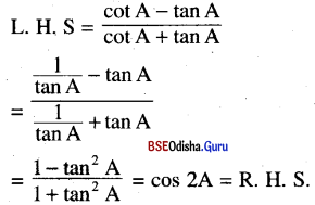CHSE Odisha Class 11 Math Solutions Chapter 4 Trigonometric Functions Ex 4(b) 10