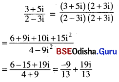 CHSE Odisha Class 11 Math Solutions Chapter 6 Complex Numbers and Quadratic Equations Ex 6(a) 6