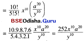 CHSE Odisha Class 11 Math Solutions Chapter 9 Binomial Theorem Ex 9(a) 10