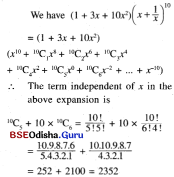 CHSE Odisha Class 11 Math Solutions Chapter 9 Binomial Theorem Ex 9(a) 14