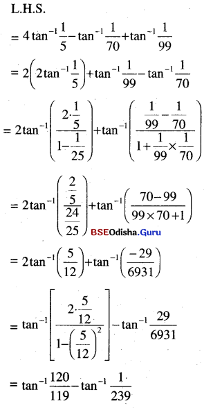 CHSE Odisha Class 12 Math Solutions Chapter 2 Inverse Trigonometric Functions Ex 2 Q.5(3.1)