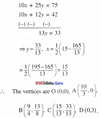 CHSE Odisha Class 12 Math Solutions Chapter 3 Linear Programming Ex 3(b) Q.15(5.2)
