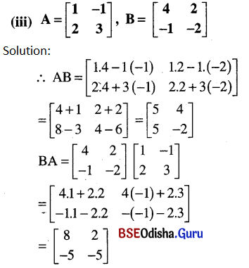 CHSE Odisha Class 12 Math Solutions Chapter 4 Matrices Ex 4(a) Q.23(3)