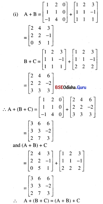 CHSE Odisha Class 12 Math Solutions Chapter 4 Matrices Ex 4(a) Q.25(1)