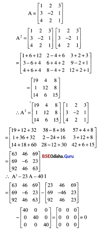 CHSE Odisha Class 12 Math Solutions Chapter 4 Matrices Ex 4(a) Q.30