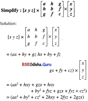 CHSE Odisha Class 12 Math Solutions Chapter 4 Matrices Ex 4(a) Q.31