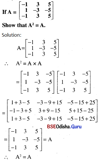 CHSE Odisha Class 12 Math Solutions Chapter 4 Matrices Ex 4(a) Q.35