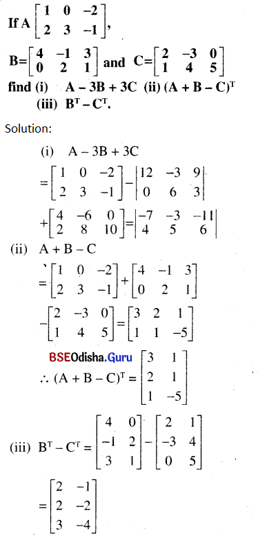 CHSE Odisha Class 12 Math Solutions Chapter 4 Matrices Ex 4(a) Q.37