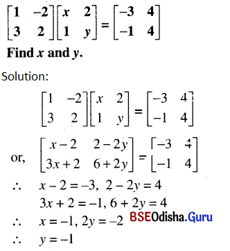 CHSE Odisha Class 12 Math Solutions Chapter 4 Matrices Ex 4(a) Q.39