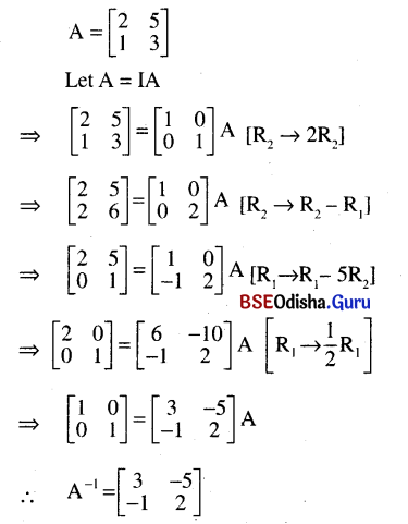 CHSE Odisha Class 12 Math Solutions Chapter 4 Matrices Ex 4(b) Q.11(4)