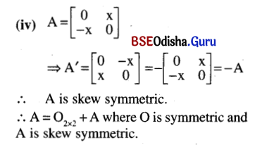 CHSE Odisha Class 12 Math Solutions Chapter 4 Matrices Ex 4(b) Q.9(4)