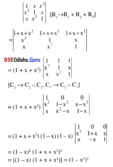CHSE Odisha Class 12 Math Solutions Chapter 5 Determinants Ex 5(a) Q.12(4)