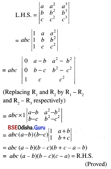 CHSE Odisha Class 12 Math Solutions Chapter 5 Determinants Ex 5(a) Q.9(7)