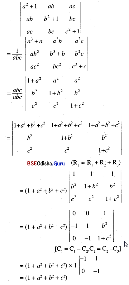 CHSE Odisha Class 12 Math Solutions Chapter 5 Determinants Ex 5(b) Q.24(1)