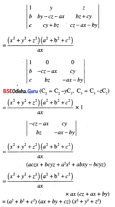CHSE Odisha Class 12 Math Solutions Chapter 5 Determinants Ex 5(b) Q.24(9.1)