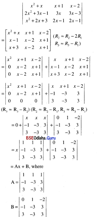 CHSE Odisha Class 12 Math Solutions Chapter 5 Determinants Ex 5(b) Q.27